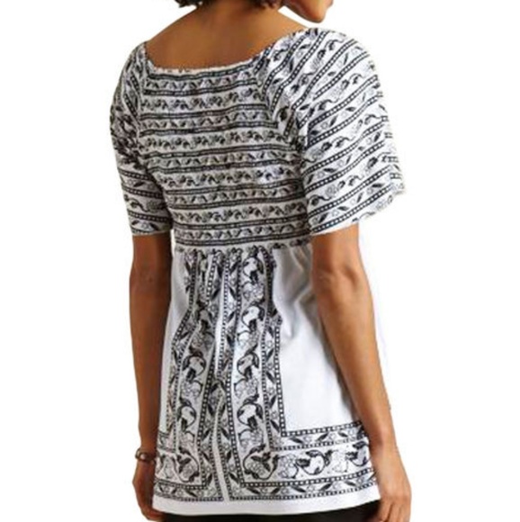 NWT WOMAN WITHIN PEASANT LOOK SMOCKED BABYDOLL TOP - Picture 2 of 3